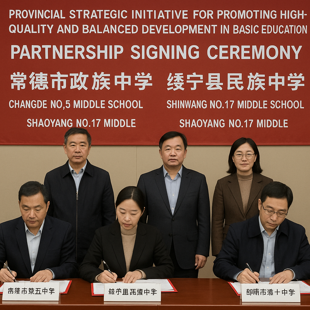常德市第五中学签署对口帮扶协议,推动基础教育优质均衡发展